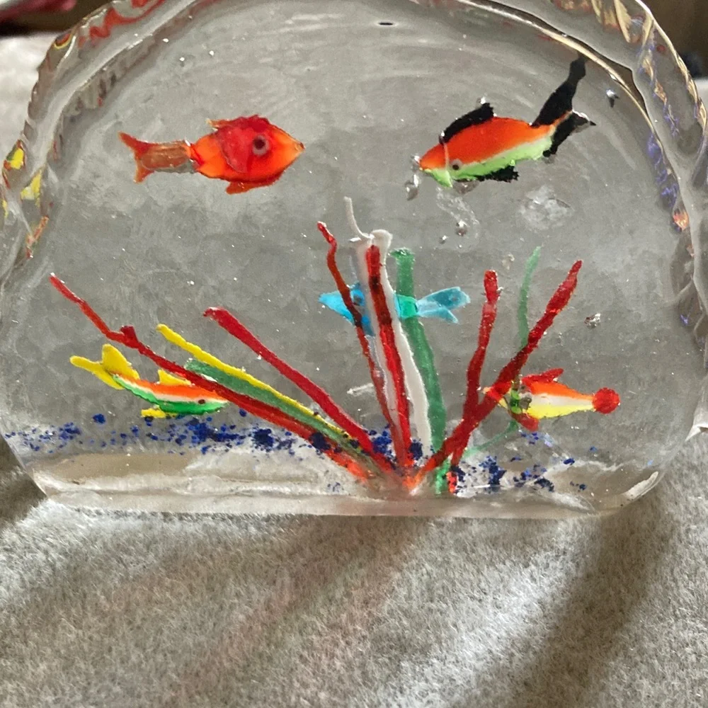 Colorful Glass Fish Aquarium Decor